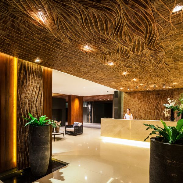 Elegant hotel hospitality lobby